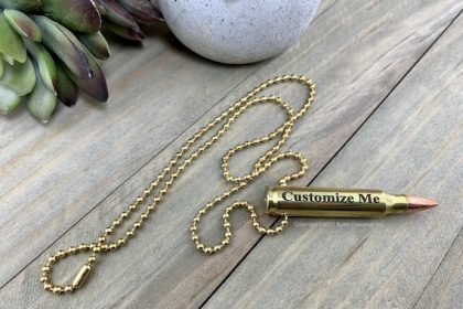 Engraved Brass Bullet Necklace, Engraving, 308, 30-06, 30-30, 270, 243,  Ak-47, 223, Ar-15, M4, Personalized, Drilled, Custom, TNR - Etsy